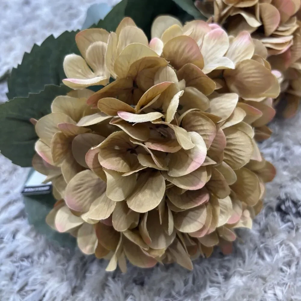 24pc Faux Floral Stem Lot Hydrangea Sunflower Eucalyptus Neutral Decor Bloom